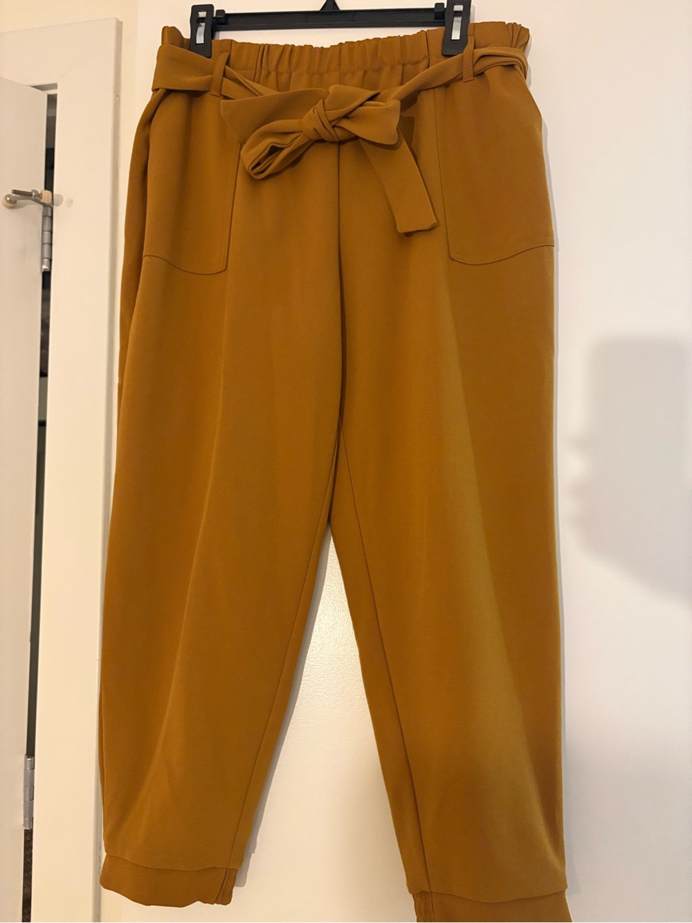 One by Chapter One Mustard Elastic Waist Pant